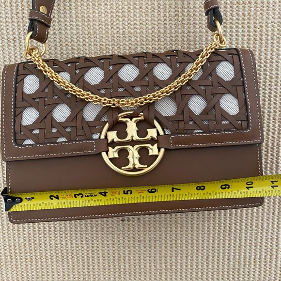 Tory Burch MILLER BASKET-WEAVE SHOULDER BAG - Picture 8 of 13